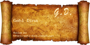 Gehl Dina névjegykártya